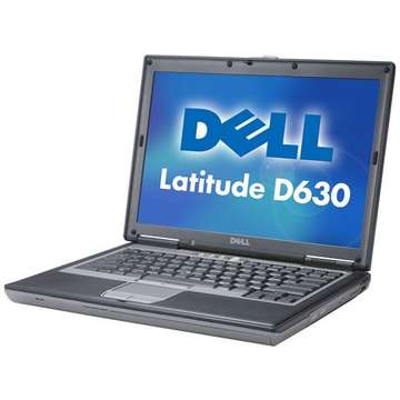 Laptop Refurbished cu Windows Dell D630 Core 2 Duo T7300 2.0GHz 2GB DDR2 80GB Sata DVD 14.1 inch port Serial Soft Preinstalat Windows 10 Home