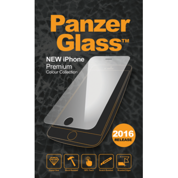 Folie protectie PanzerGlass sticla securizata PREMIUM iPhone 7 Jet Black / Black