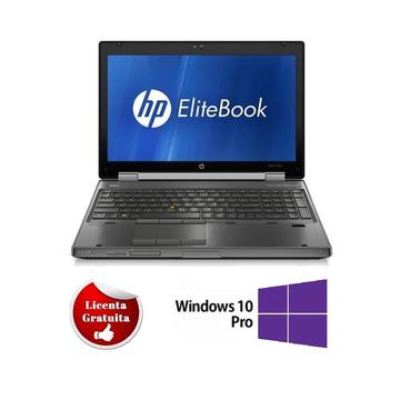 Laptop Refurbished cu Windows HP Elitebook 8560w i5-2540M 2.6Ghz 8GB DDR3 1TB HDD DVD-RW Nvidia Quadro 1000 2GB Dedicat 15.6 inch 1920x1080 FHD Webcam Soft Preinstalat Windows 10 Professional