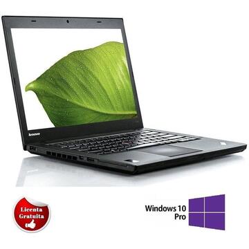 Laptop Refurbished cu Windows Lenovo ThinkPad T440 I5-4300U 1.9GHz up to 2.9GHz 8GB DDR3 500GB HDD 14inch Webcam Soft Preinstalat Windows 10 Professional