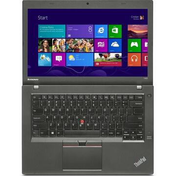 Laptop Remanufacturat Lenovo ThinkPad T450, i5-5200U, 4GB DDR3, 128GB SSD, Soft Preinstalat Windows 10 Professional