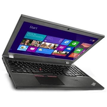 Laptop Refurbished Lenovo ThinkPad T550 Intel i7-5600U 2.60GHz up to 3.20GHz 16GB DDR3 SSD 256GB 15.5inch 2880x1620 Webcam