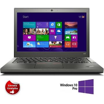 Laptop Refurbished cu Windows Lenovo X240 Core i3-4010U 1.7 GHz 4GB DDR3 320GB HDD 12.5 inch Bluetooth Webcam SOFT PREINSTALAT WINDOWS 10 PRO