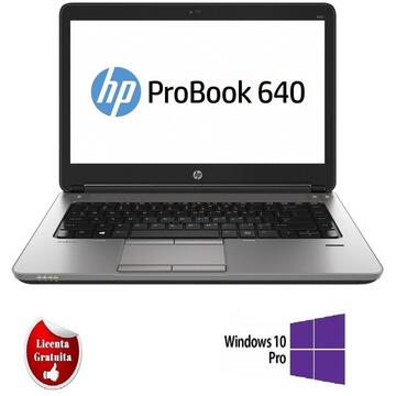Laptop Refurbished cu Windows HP ProBook 640 G1 Intel Core i5-4210M 2.6GHz up to 3.2GHz 4GB DDR3 128GB SSD Webcam 14 Inch SOFT PREINSTALAT WINDOWS PRO