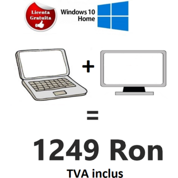 ABD Pachet: Laptop HP Folio 9470M, Soft Preinstalat Windows 10 Home + Monitor Acer 24" + CADOU mouse si tastatura USB