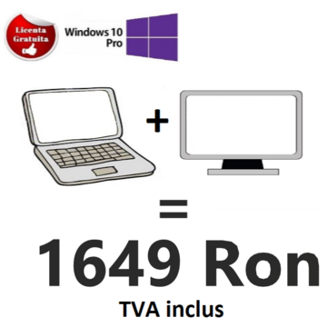 ABD Pachet: Laptop Lenovo ThinkPad T440p + Docking Station, Soft Preinstalat Windows 10 PRO + Monitor Acer 24 inch + CADOU mouse si tastatura USB