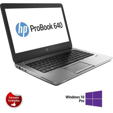 Laptop Refurbished cu Windows HP ProBook 640 G1 i5-4210U 2.60GHz 4GB DDR3 500GB HDD 14inch Webcam Soft Preinstalat Windows 10 PRO