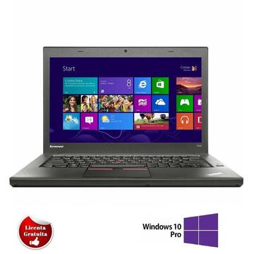 Laptop Refurbished cu Windows Lenovo ThinkPad T450 Intel Core i5-5300U 2.30GHz up to 2.80GHz 8GB DDR3 HDD 500GB 14 inch HD Webcam Soft Preinstalat Windows 10 Professional