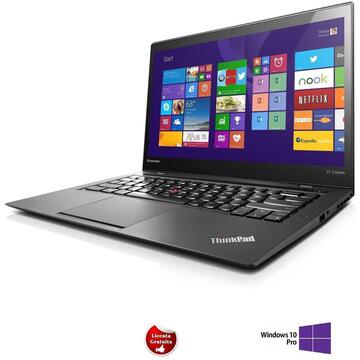 Laptop Refurbished cu Windows Lenovo X1 Carbon G1 Intel Core i5-3427U 1.80GHz up to 2.80GHz 4GB LPDDR3 128GB SSD 14inch HD+ Webcam Touchscreen Soft Preinstalat Windows 10 Professional
