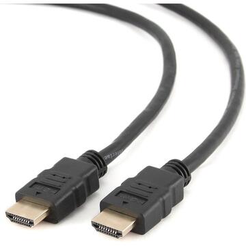 CABLU video Gembird   HDMI (T) la HDMI (T), 1.8m, conectori auriti rezolutie maxima 4K (3840x2160) la 60Hz Negru CC-HDMI4-6