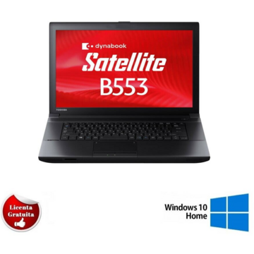 Laptop Refurbished cu Windows Toshiba B553 i5-3320 4GB DDR3 320GB HDD DVD 15.6" Soft Preinstalat Windows 10 Home