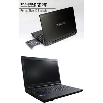 Laptop Refurbished Toshiba Dynabook Satellite B552/H Intel Core i3-3120M 2.40GHz 4GB DDR3 320GB HDD 15.6inch HD DVD