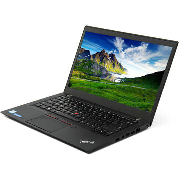 Laptop cu Office Lenovo ThinkPad T460s Intel Core i7 -6600U 2.60GHz up to 3.40GHz 8GB DDR4 256GB SSD 14inch 1920x1080 Webcam Soft Preinstalat Windows 10 Home. Microsoft Office 365