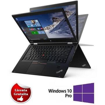 Laptop Refurbished cu Windows Lenovo X1 Yoga Intel Core i5-7300U 2.60Ghz up to 3.50GHz 16 Gb DDR4 256GB SSD 14 inch 1920x1080 TouchScreen Webcam  Soft Preinstalat Windows 10 Professional
