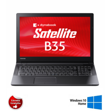 Laptop Refurbished cu Windows Toshiba Dynabook Satellite B35/R Intel Celeron™ 3205U CPU 1.50GHz 4GB DDR3 500GB HDD 15.6Inch HD 1366x768 Soft Preinstalat Windows 10 Home