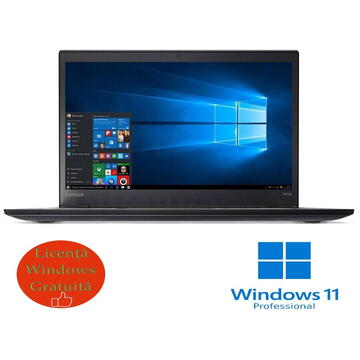 Laptop Refurbished cu Windows Lenovo ThinkPad T470s Intel Core i5-6300U 2.40GHz up to 3.00GHz 8GB DDR4 256GB NVMe SSD Webcam 14inch FHD Soft Preinstalat Windows 11 PRO