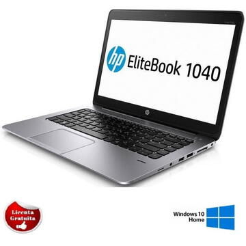 Laptop Refurbished cu Windows HP EliteBook Folio 1040 G1 i7-4600u 2.10 GHz up to 3.30 GHz 8GB DDR3 256GB SSD m2 SATA 14inch Windows 10 Home Preinstalat