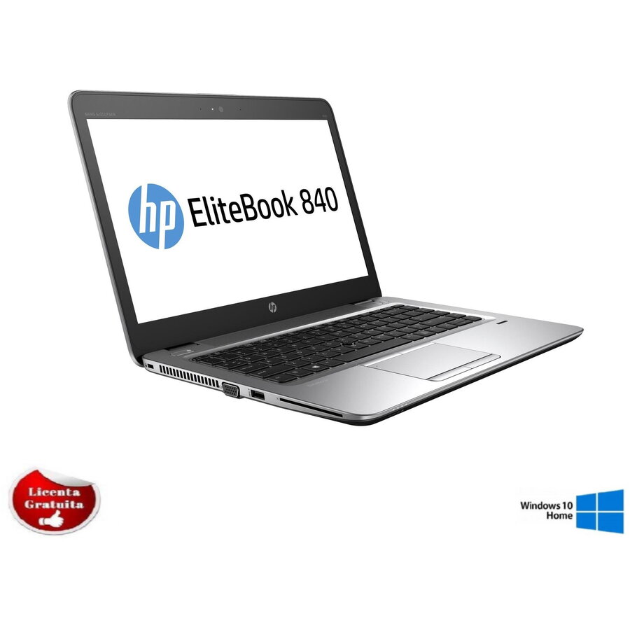 Laptop Refurbished cu Windows EliteBook 840 G3 Intel Core i5-6300U 2.40GHz up to 3.00GHz 8GB DDR4 256GB SSD 14Inch FHD Windows 10 Home Prein...