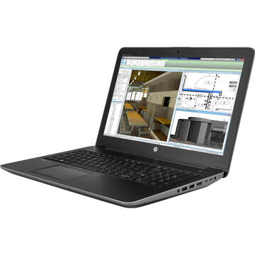 Laptop Refurbished HP ZBook 15 G4 Intel Core  i7-7700HQ  2.80 GHz up to  3.80 GHz 16GB DDR4 256GB SSD 15.6" FHD Webcam