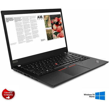 Laptop Refurbished cu Windows Lenovo ThinkPad T490 i5-8365U 1.60GHz up to 4.10 GHz 16GB DDR4 512GB NVME SSD 14" FHD Webcam Windows 10 Home Preinstalat