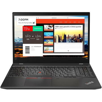 Laptop Refurbished Lenovo THINKPAD T580 Intel Core i5-8350U 1.70 GHz up to 3.60 GHz 16GB DDR4 256GB NVME SSD 15.6 inch FHD Webcam Touchscreen