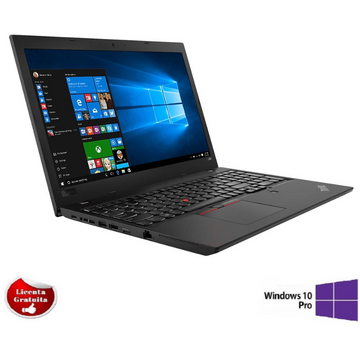 Laptop Refurbished cu Windows Lenovo THINKPAD L580 Intel Core i7-8550U 1.80 GHz up to 4.00 GHz 12GB DDR4 256GB NVME SSD 15.6 inch FHD Webcam Windows 10 Professional Preinstalat