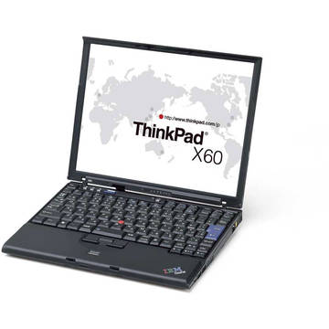 Laptop Refurbished Lenovo X60 Core Duo T2400 1.83GHz  2GB DDR2  80GB HDD 12.1inch