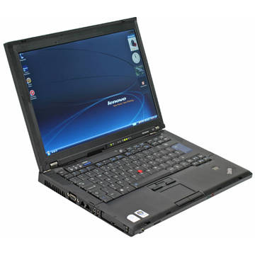 Laptop Refurbished Lenovo T61 Core 2 Duo T7100 1.8GHz 2GB DDR2 100GB HDD Sata 14inch DVD WIFI BT