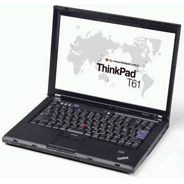 Laptop Refurbished Lenovo T61 Core 2 Duo T7100 1.8GHz 2GB DDR2 80GB HDD Sata 14inch DVD