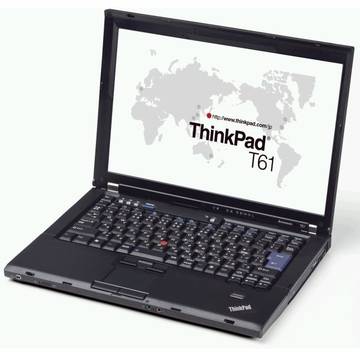 Laptop Refurbished cu Windows Lenovo T61 Core 2 Duo T7100 1.8GHz 2GB DDR2 160GB HDD Sata 14inch DVD Windows 7 Home