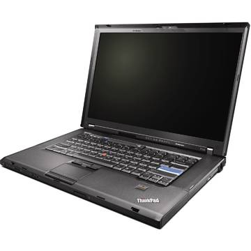 Laptop Refurbished Lenovo T500 Core 2 Duo T9600 2.8 GHz 4GB DDR3 160GB HDD Sata DVD-RW 15.4 inch